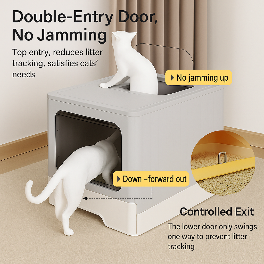 Extra Large Enclosed Cat Litter Box