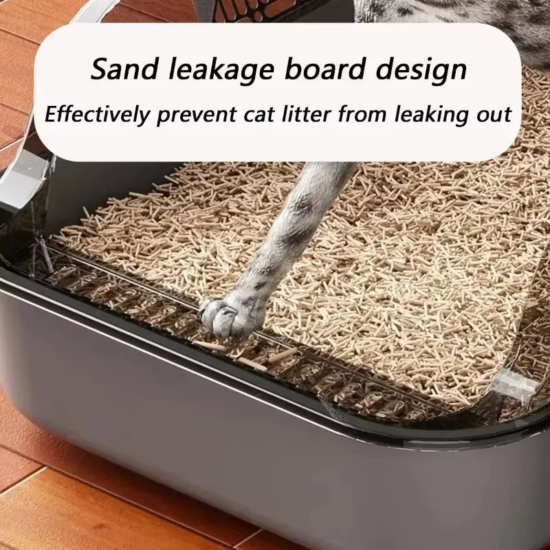 Cats Toilet Cat Litter Box Semi-enclosed