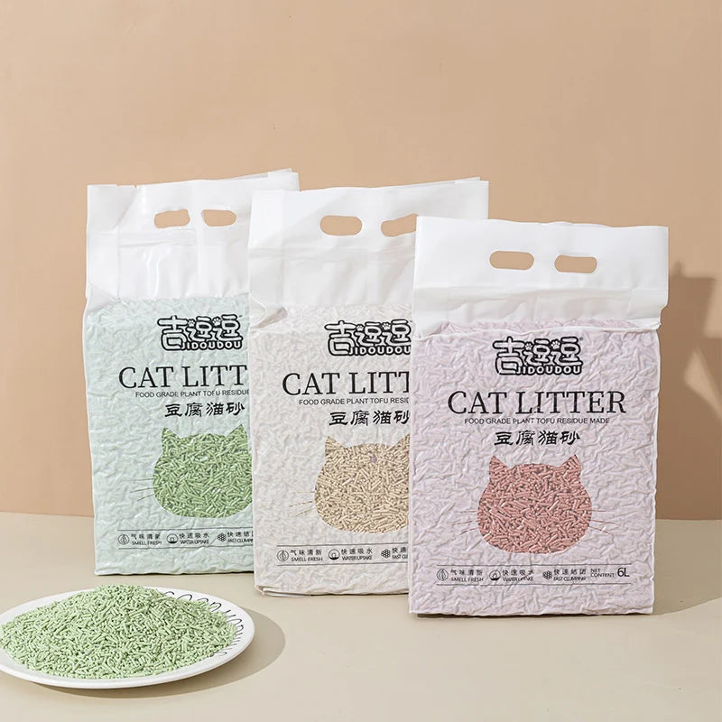 6L Natural Plant Tofu Cat Litter Sand