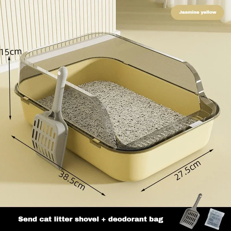 Cats Toilet Cat Litter Box Semi-enclosed