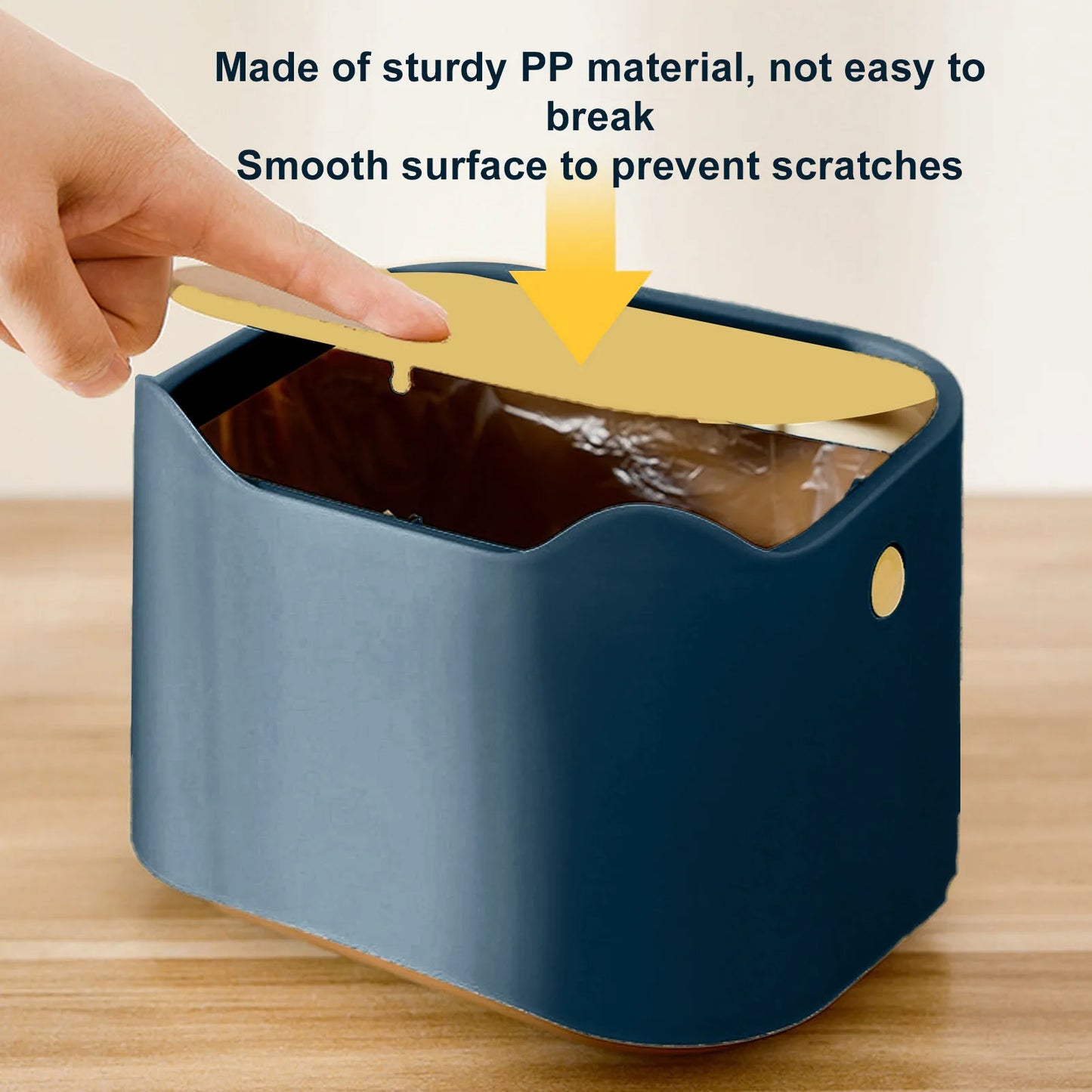 Cat Litter Trash Can with Press Type Lid