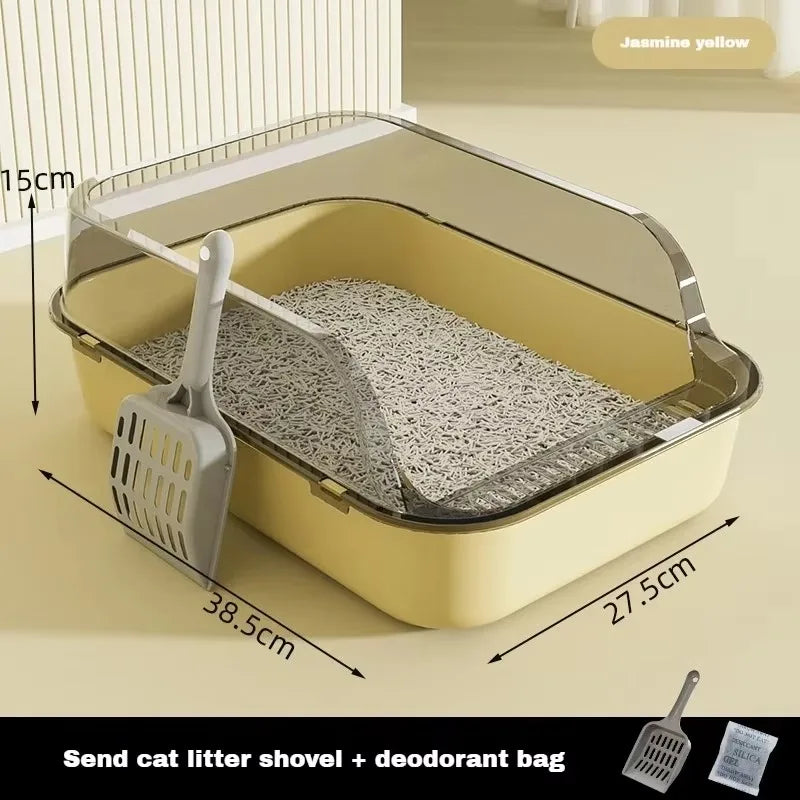 Cats Toilet Cat Litter Box Semi-enclosed