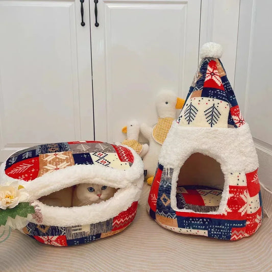 Warm Christmas Cat Litter