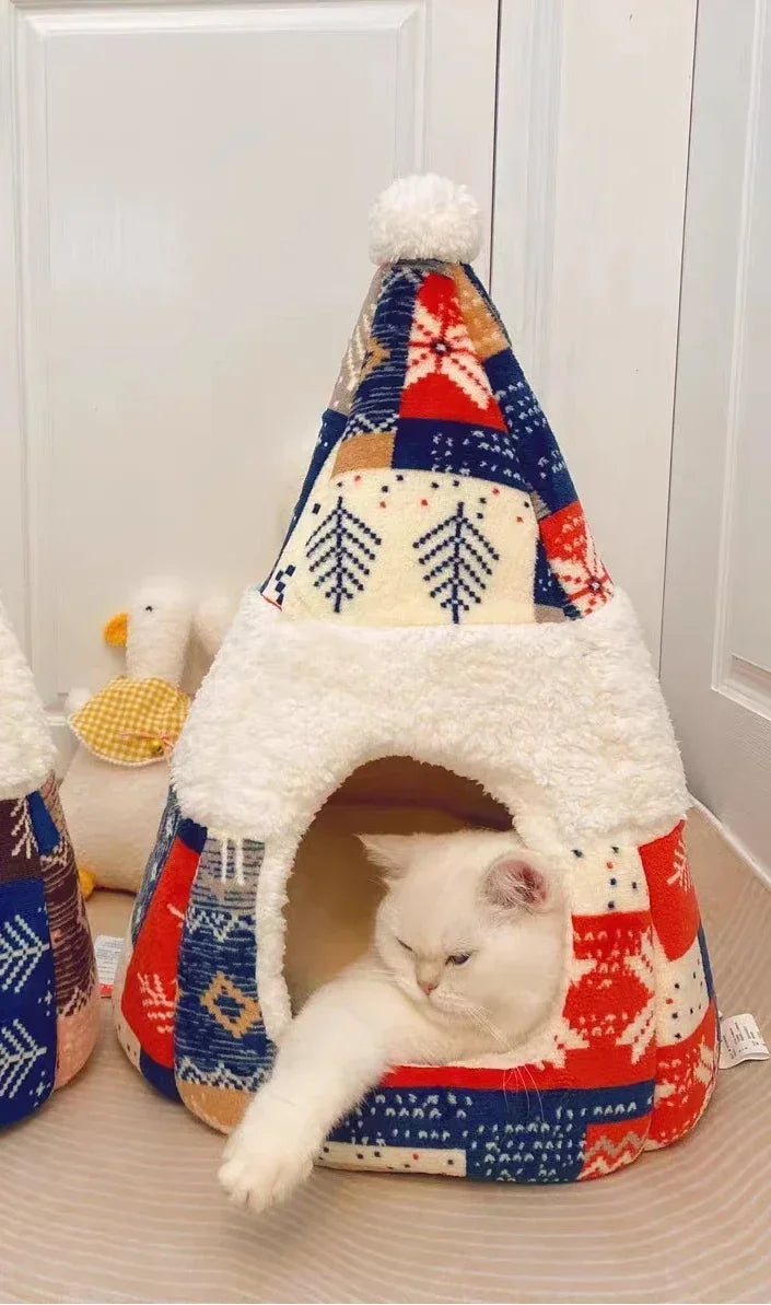 Warm Christmas Cat Litter